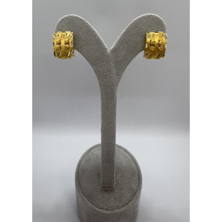 14 ayar Hasır dorika yaprak küpe