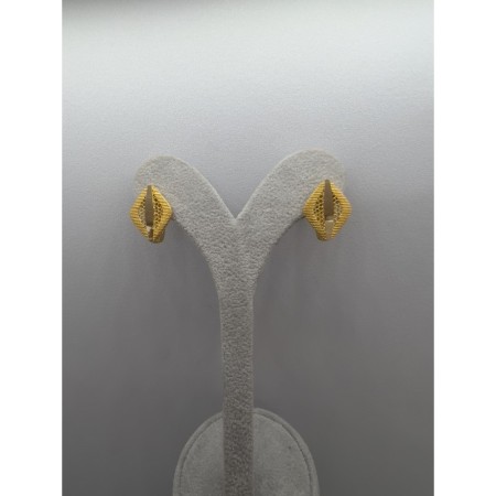 14 ayar Hasır ayna küpe