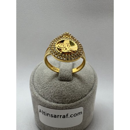 14 Ayar Tuğralı Sonsuzluk Figürlü Fantazi Altın Yüzük
