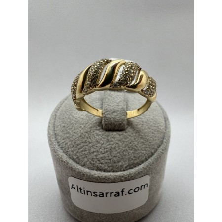 14 Ayar Paraşüt Taşlı Altın Yüzük