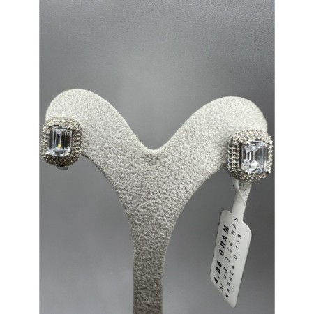 14 Ayar Baget Beyaz Altın Küpe