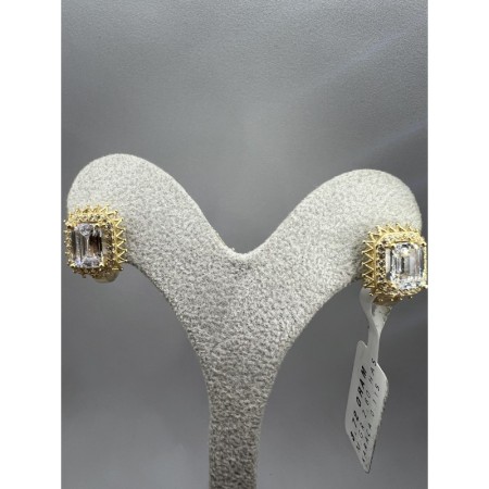 14  Ayar Baget Taşlı Altın Küpe