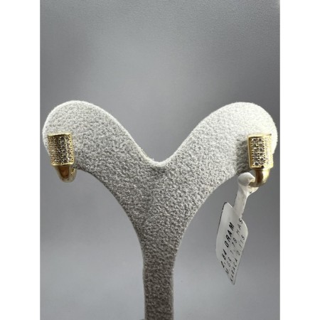 14 Ayar Taşlı Altın Küpe