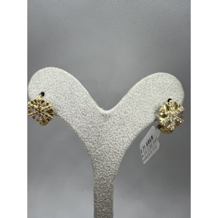 14 Ayar Kartanesi Taşlı Altın Küpe