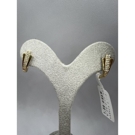 14 Ayar Taşlı Altın Küpe