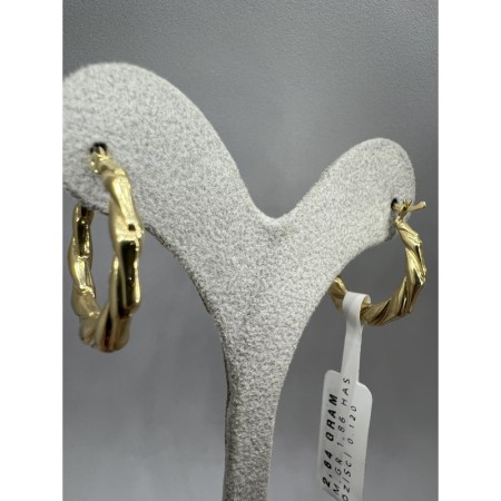 14 Ayar Burgu Altın Halka Küpe