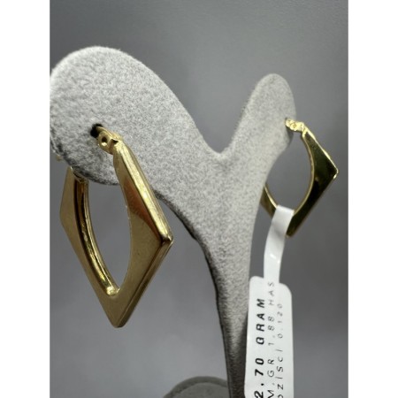 14 Ayar Altın Halka Küpe