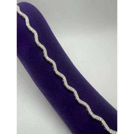 14 Ayar Tam Tur Zikzak Su Yolu Altın Bileklik	