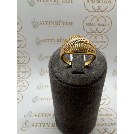 8 Ayar Geometrik Altın Yüzük #289