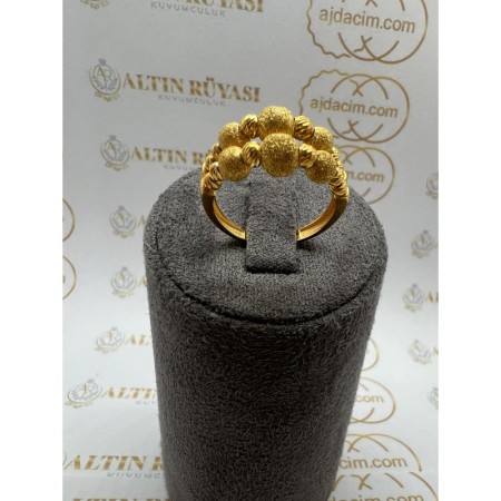 8 Ayar Dolamalı Altın Yüzük #235
