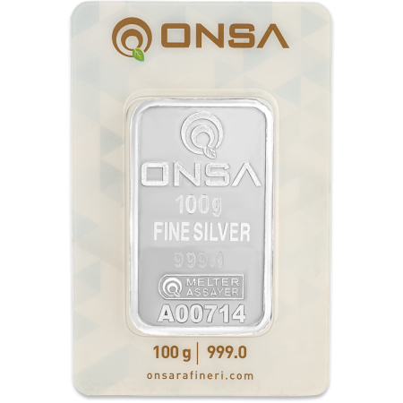 100 Gram Külçe Gümüş ONSA