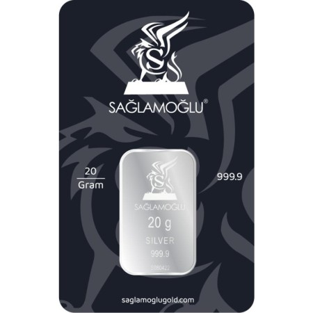 Sağlamoğlu 20 Gram Külçe Gümüş