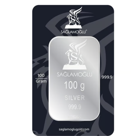 100 Gram Külçe Gümüş Sağlamoğlu