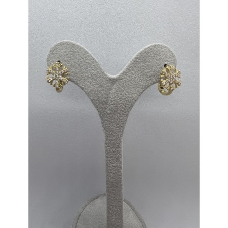 14 Ayar Kar Tanesi Altın Küpe